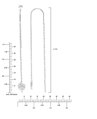 Roxy Waterproof Platinum 65mm Hibiscus U Shape Threader Earrings