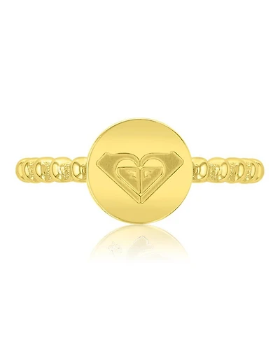 Roxy Waterproof Yellow Triangular Heart Beads Ring