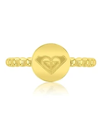 Roxy Waterproof Yellow Triangular Heart Beads Ring