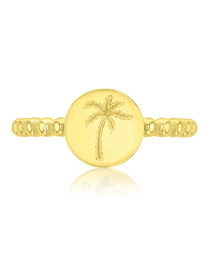 Roxy Waterproof Yellow Palm Tree Beads Ring