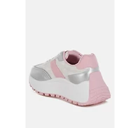 London Rag Koters Print Embroidery Detail Metallic Sneakers