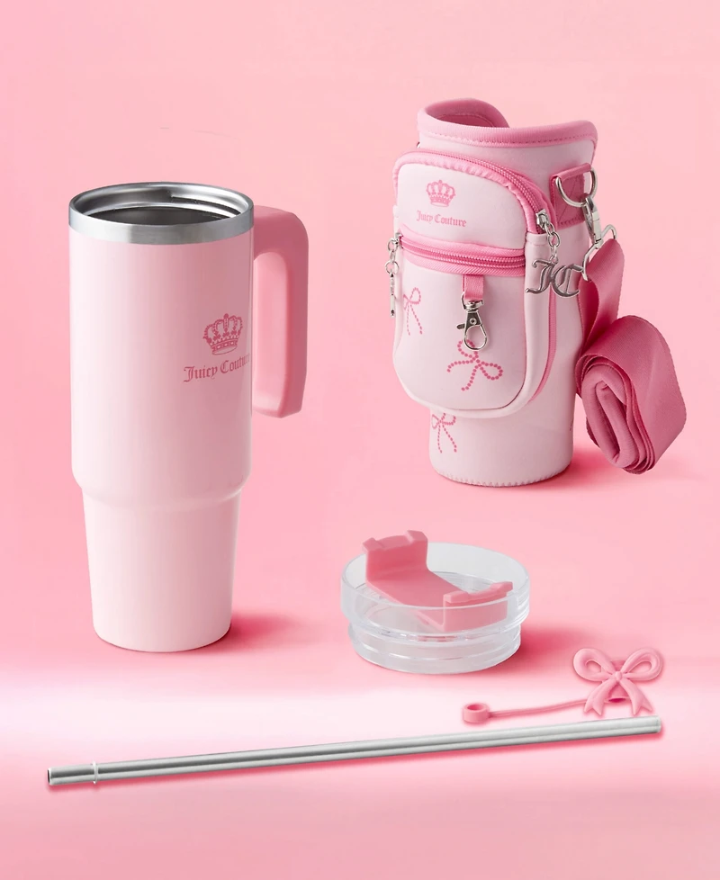 Juicy Couture Jetsetter 30 oz. Stainless Steel Travel Tumbler