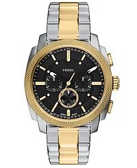 Fossil Men's Machine Chronograph Two-Tone Stainless Steel Watch, 44mm