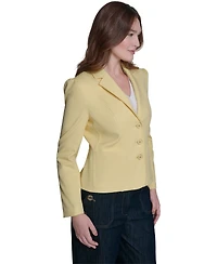 Tommy Hilfiger Women's Puff Sleeve Notch Collar Blazer