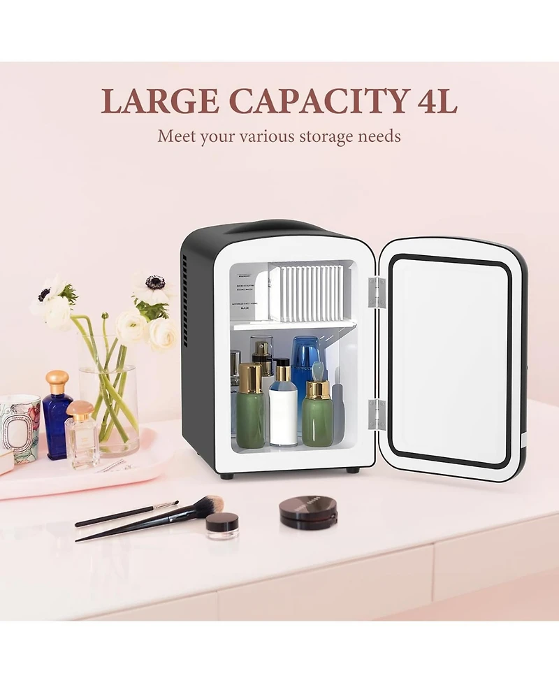 Cowsar Retro Mini Fridge, 4L Compact Refrigerator for Skincare