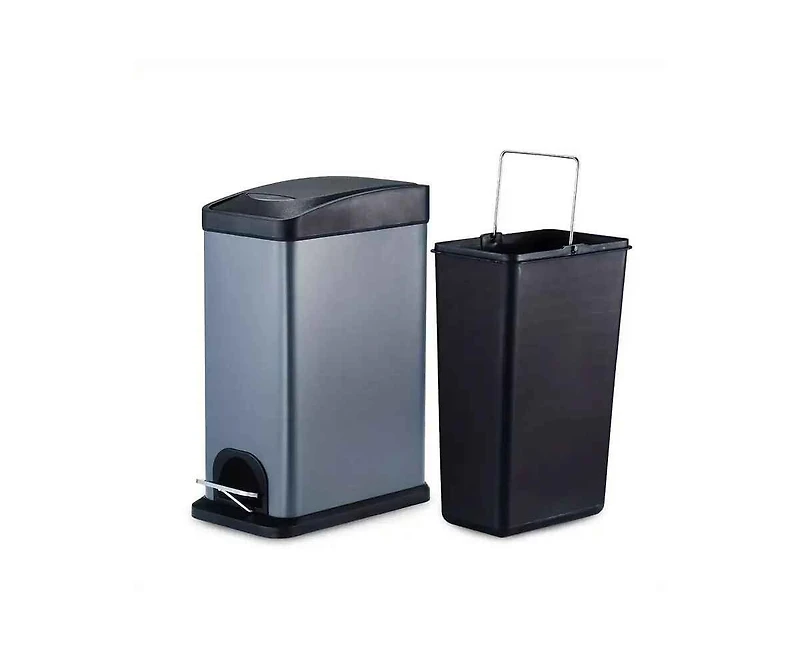 2 Gallon Step On Trash Can Set and Plastic Bag Organizer Combination For Bathroom Kids Room Brand