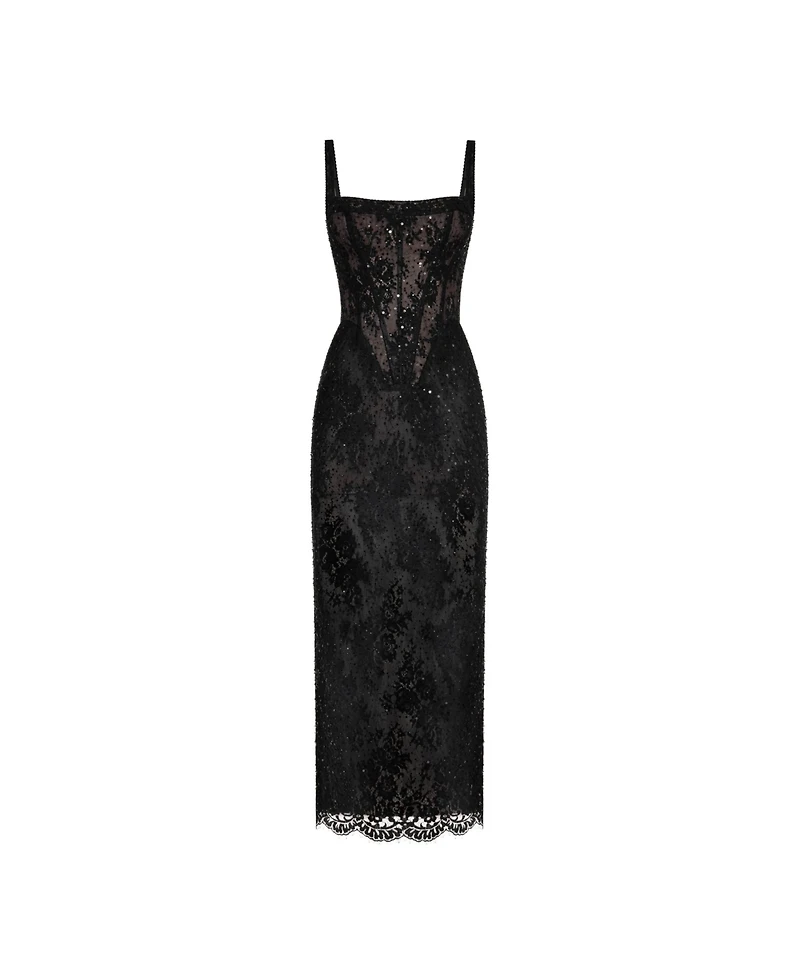 Milla Women's Sequinned Lace Maxi Dress