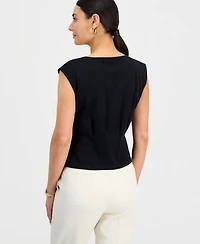 I.n.c. International Concepts Petite Sleeveless Seamed Ponte Top, Macy's Exclusive