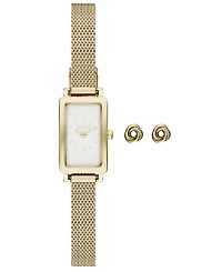 Skagen Women's Hagen Micro Gift Set Quartz Two-Hand Gold Stainless Steel Watch, 30mm