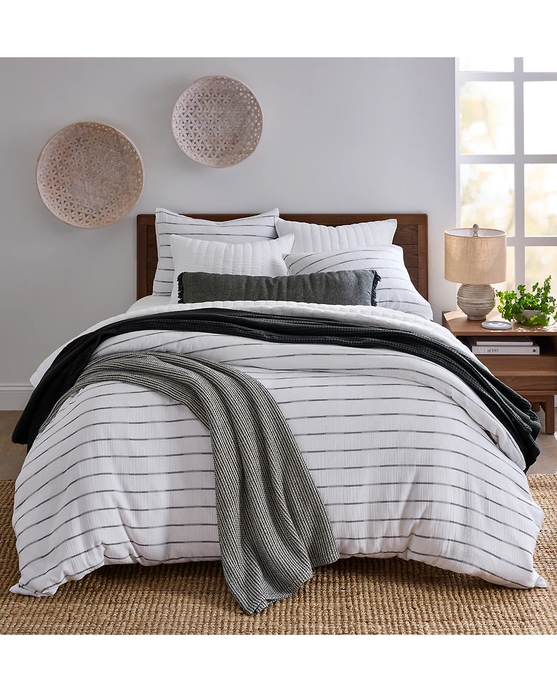 Oake Haven Striped Shadow 3-Pc. Comforter Set, Full/Queen, Macy's Exclusive