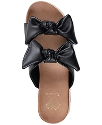 Gc Shoes Women's Cosmos Double Bow Espadrille Wedge Sandals