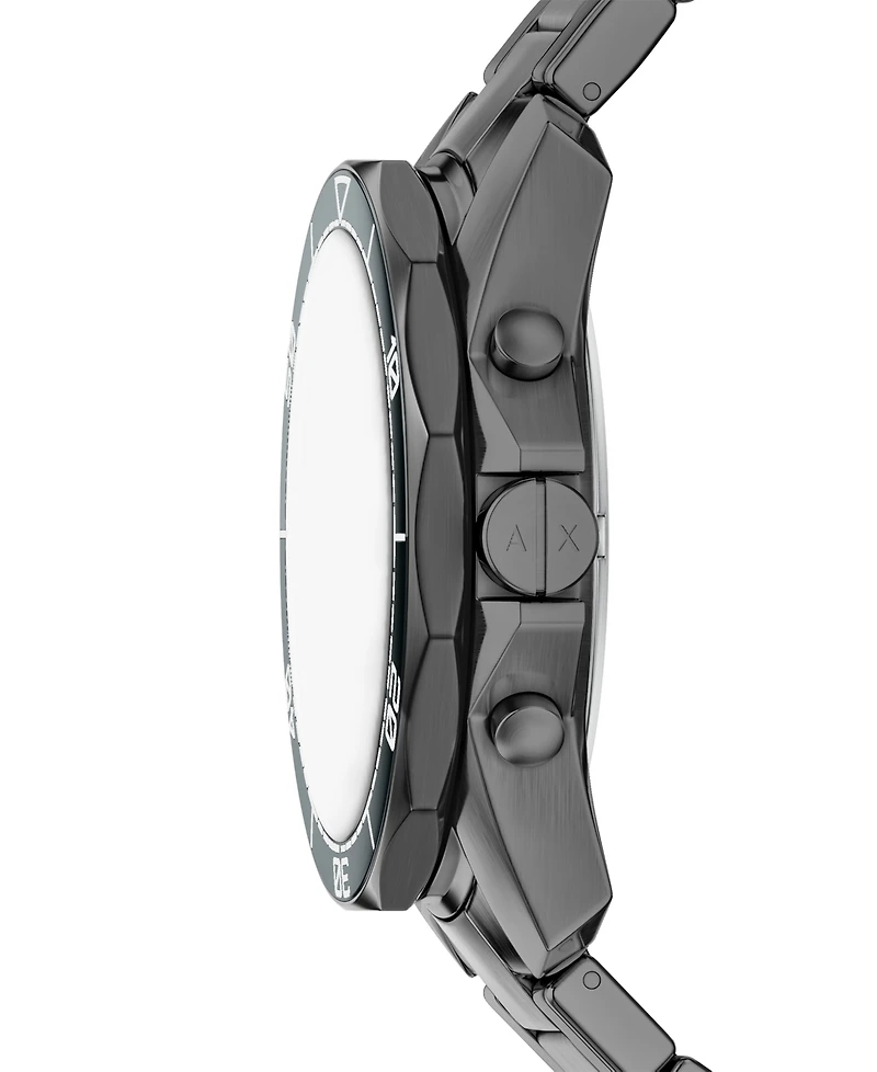 Armani Exchange Men's Quartz Chronograph Gunmetal Stainless Steel Watch, 44mm