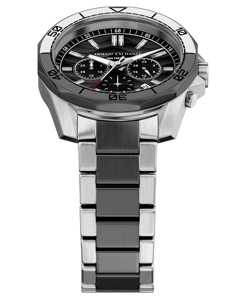 Armani Exchange Men's Quartz Chronograph 2-Tone Stainless Steel Watch, 44mm