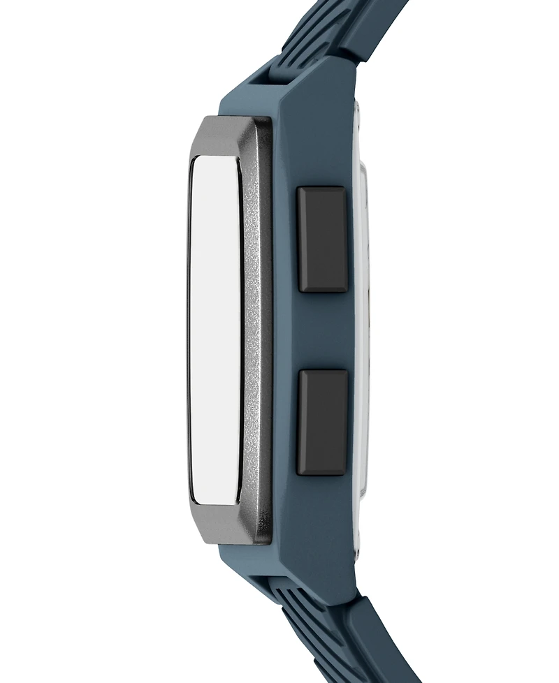 Armani Exchange Men's Lcd Blue Silicone Watch, 42mm