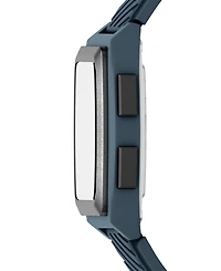 Armani Exchange Men's Lcd Blue Silicone Watch, 42mm