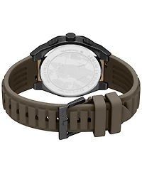 Armani Exchange Men's Sync Quartz Chronograph Brown Silicone Watch, 44mm