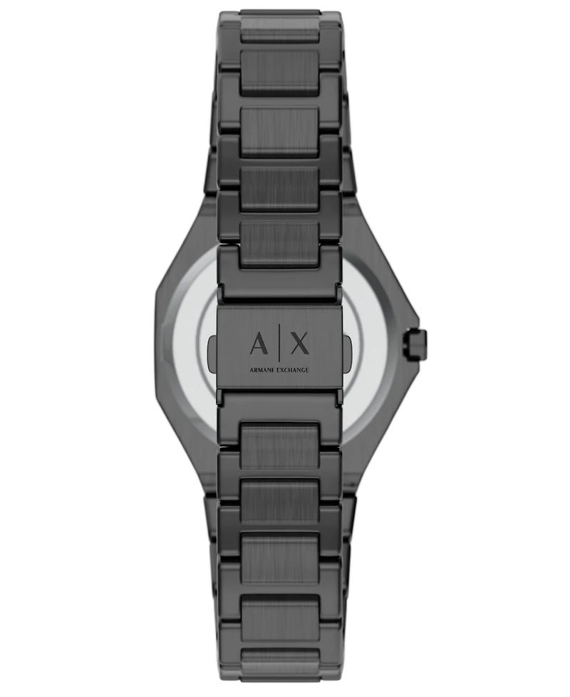 Armani Exchange Women's Quartz Three-Hand Gunmetal Stainless Steel Watch, 34mm
