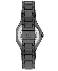 Armani Exchange Women's Quartz Three-Hand Gunmetal Stainless Steel Watch, 34mm