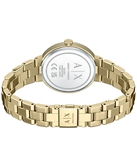 Armani Exchange Women's Quartz Two-Hand Gold Stainless Steel Watch, 36mm