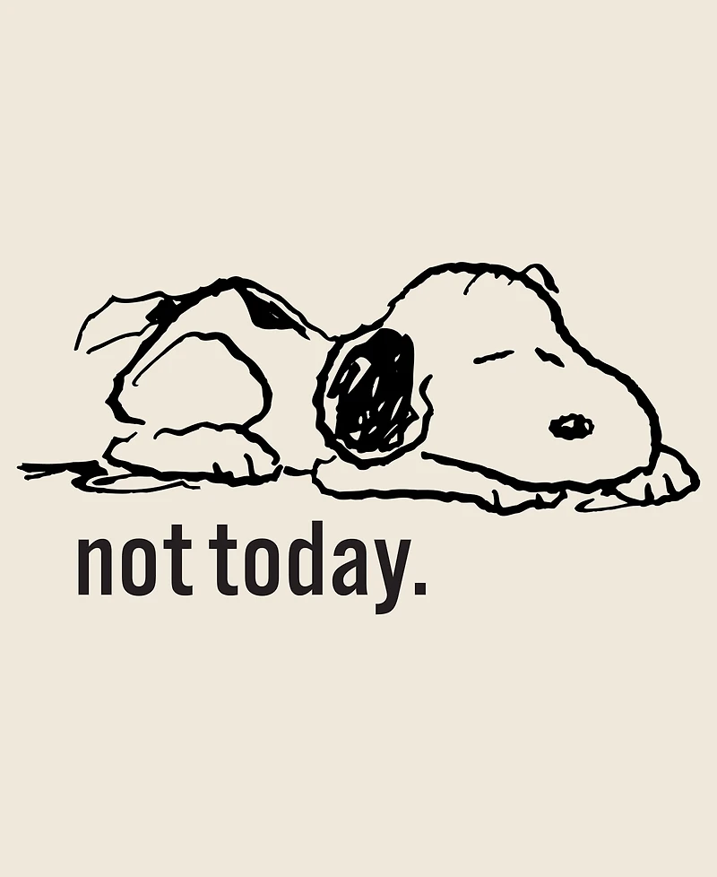 Hybrid Apparel Men's Snoopy Not Today Crewneck T-Shirt