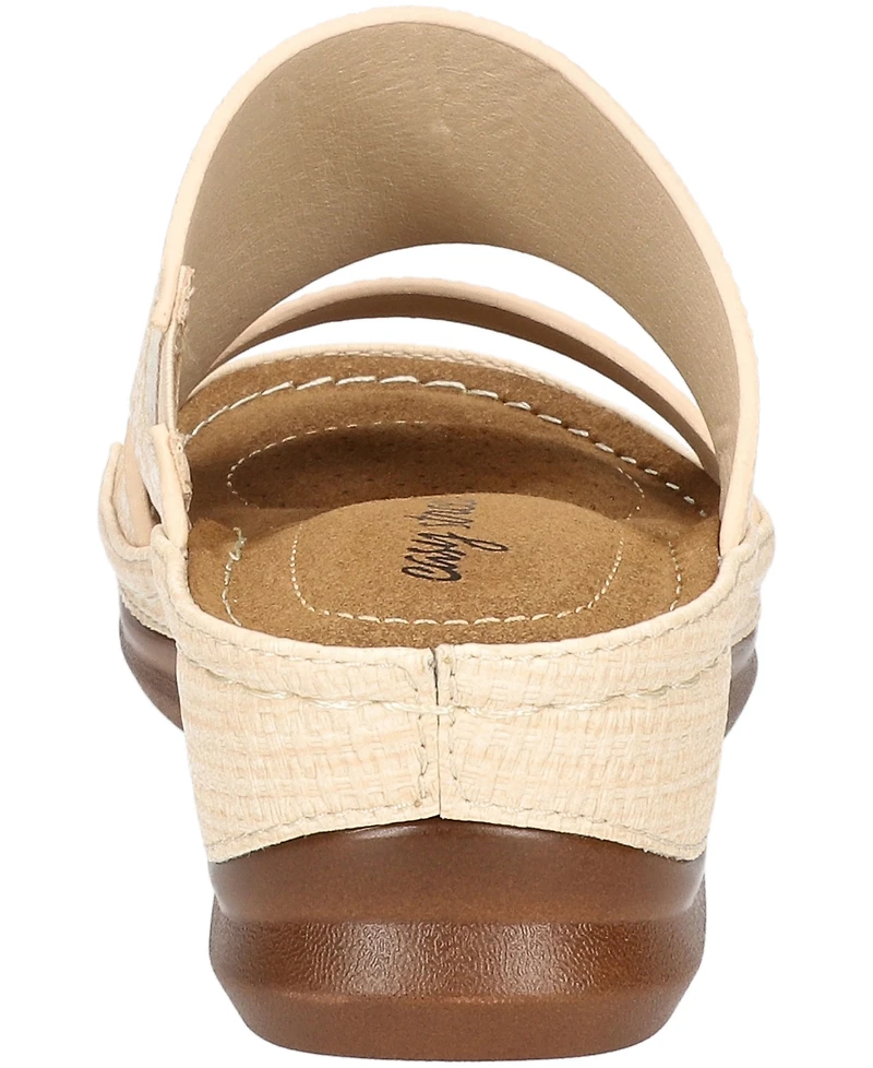 Easy Street Women's Larrain Wedge Slide Sandals