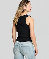 And Now This Women's Crocheted-Trim Ribbed Tank Top, Macy's Exclusive