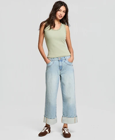 And Now This Women's Seamed Cuff Wide-Leg Jeans, Macy's Exclusive