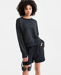 Id Ideology Women's Quilted Reversible Crewneck Sweatshirt, Macy's Exclusive