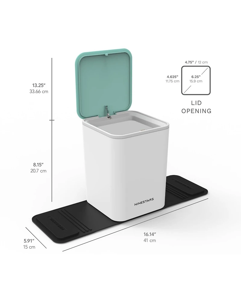 Ninestars Mini Trash Can, Car Trash Can 0.79 Gallon Countertop Compost Bin