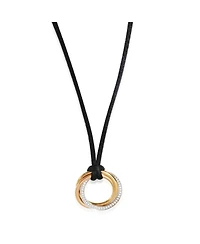 Pre-Owned Cartier Cartier 3-Tone Gold Diamond Medium Model Trinity Necklace