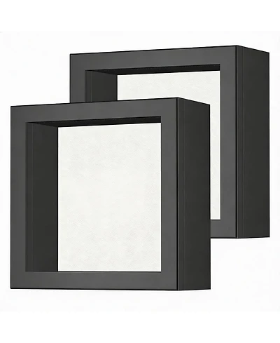 Yigii Shadow Box Frame: Magnetic Door, Linen Back, Durable Wood