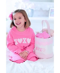 Bits & Bows Toddler Girls Xo Valentine's Day Skirted Sweatsuit