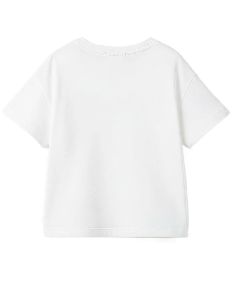 Disney Girls' 2T-6X Crewneck Short-Sleeve Top and Stitch Skirt, 2-Piece Set