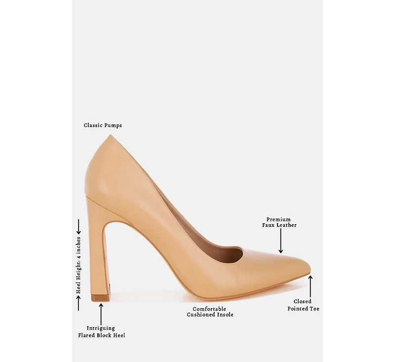 London Rag Womens Shacarri Faux Leather Pumps