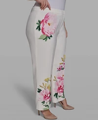 Karl Lagerfeld Paris Plus Placed Floral Wide Leg Pants