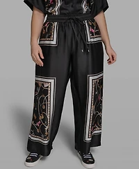 Karl Lagerfeld Paris Plus Printed Soft Wide Leg Pants