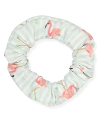 Max & Olivia Girls' 7-16 Flamingo Print Top, Short Pants Scrunchie, 3-Piece Set