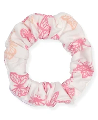 Max & Olivia Girls' 6X-14 Multi Butterfly Print Top, Short Pants Scrunchie, 3-Piece Set