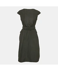 Pre-Owned Burberry Women's London Black Crepe Double Breasted Short Dress