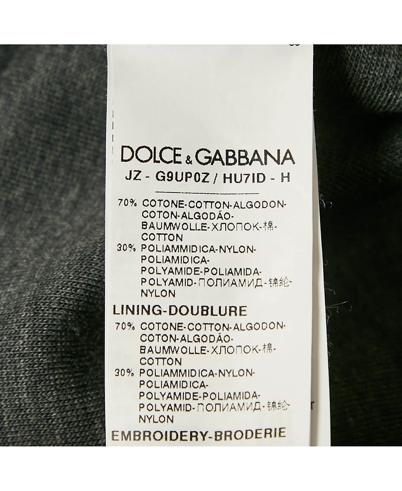 Pre-Owned Dolce & Gabbana Men's Black 3D Logo Cotton Knit Hoodie