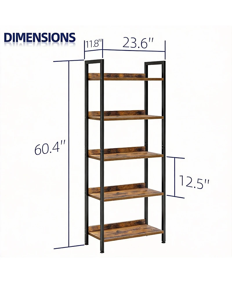 Yigii Multifunctional Bookshelf - Modern Design, Waterproof Panels, Easy Assembly