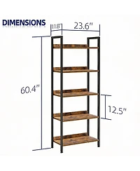 Yigii Multifunctional Bookshelf - Modern Design, Waterproof Panels, Easy Assembly