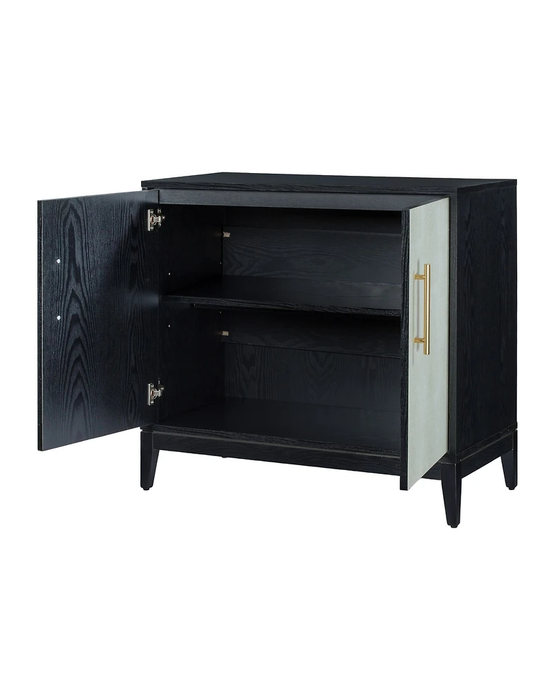 Sango 29.33" Wood Shagreen 2-Door Cabinet