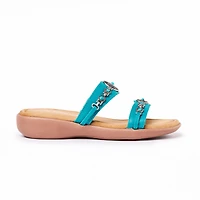 Minnetonka Women's Brenn Embellished Slide Sandals