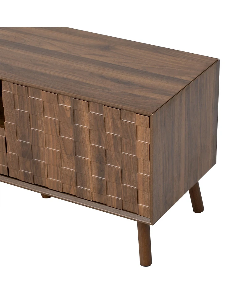 sumyeg 78" Storage Cabinet Tv Stand with Solid Wood Legs