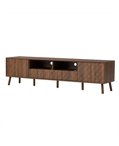 sumyeg 78" Storage Cabinet Tv Stand with Solid Wood Legs