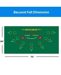 Gse Games & Sports Expert Texas Hold'em Poker Layout Felt with Instructions, Las Vegas Style Game Tabletop Mat