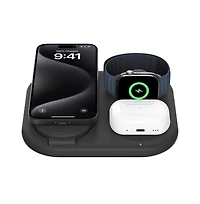 Belkin Qi2 15W 3-in-1 Wireless Pad/Stand - Black