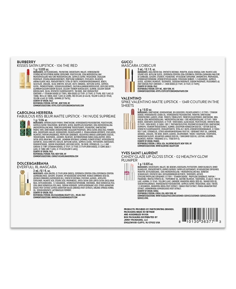 Created For Macy's 6-Pc. Luxury Lip and Lash Set