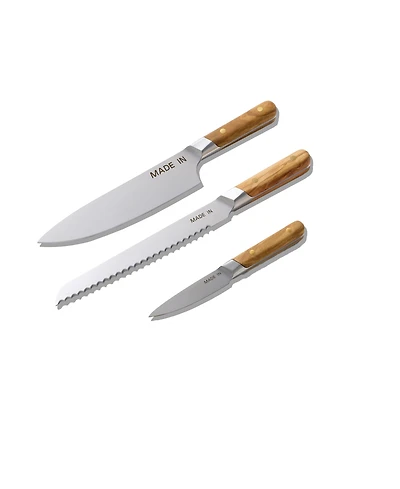 Made 3-Pc. Chef, Paring & Bread Knife Set